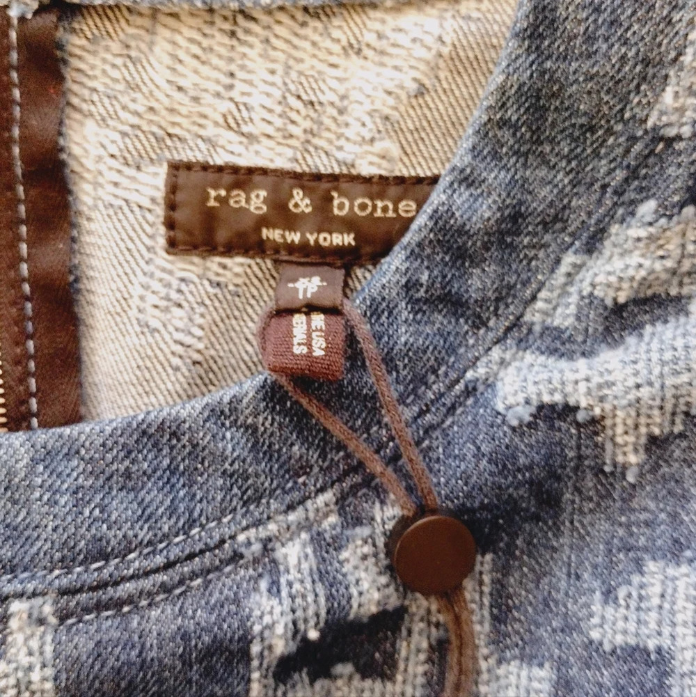 Rag & Bone Blue Patterned Mini Dress - Picture 11 of 12